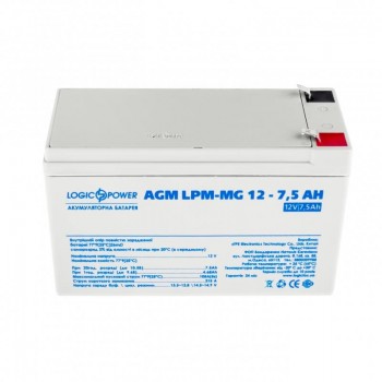  Акумуляторна батарея LogicPower 12V 7.5AH (LPM-MG 12 - 7.5 AH) AGM мультигель  