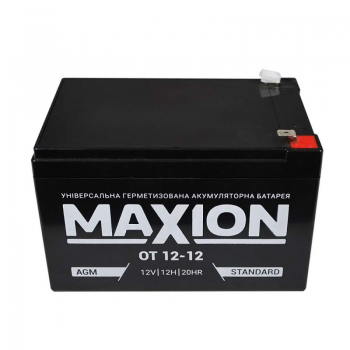  Акумуляторна батарея MAXION AGM OT 12-12 12V 12Ah (151 х 98 х 100), Q4 (M-OT12-12) 