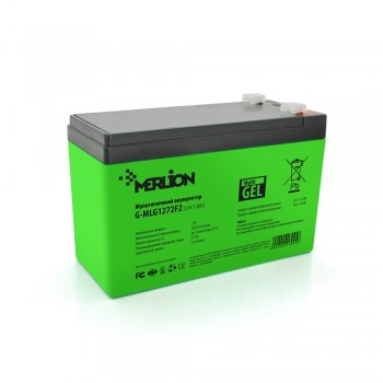  Акумуляторна батарея Merlion 12V 7.2AH Green (G-MLG1272F2/13945) AGM 