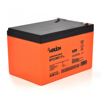  Акумуляторна батарея MERLION AGM GP12120F2 PREMIUM 12 V 12 Ah (150 x 98 x 95 (100)) Orange Q6 (GP12120F2PREMIUM) 