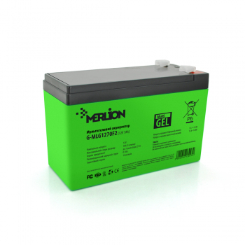  Акумуляторна батарея MERLION G-MLG1270F2 12 V 7,0 Ah (150 x 65 x 95 (100)) Green Q5 