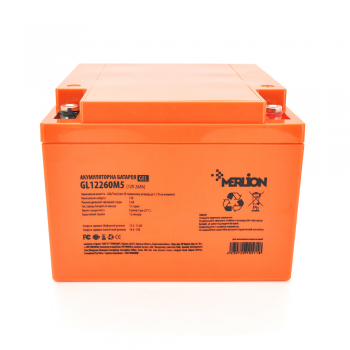  Акумуляторна батарея MERLION GL12260M5 12 V 26 Ah (165 х 125 х173 ) Orange Q1 (GL12260M5 GEL) 