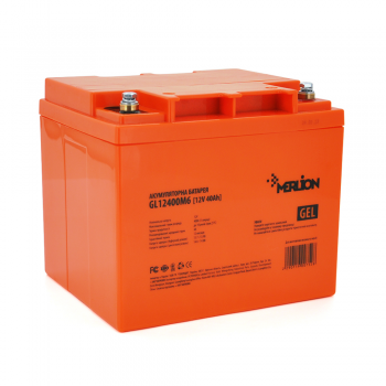  Акумуляторна батарея MERLION GL12400M6 12 V 40 Ah ( 198 x 165 x 170 ) Orange Q1 (GL12400M6 GEL) 