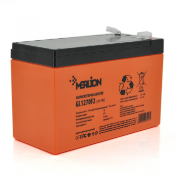  Акумуляторна батарея MERLION GL1270F2 12 V 7Ah (150 x 65 x 95 (100) Orange Q10 (GL1270F2 GEL) 