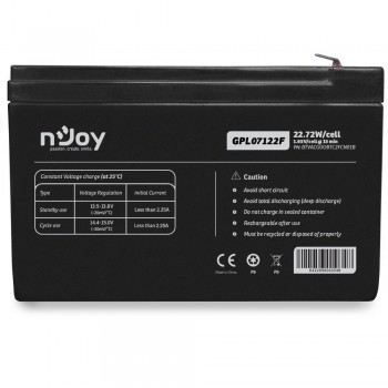  Акумуляторна батарея Njoy GPL07122F 12V 7AH (BTVACGUOBTC2FCN01B) AGM 