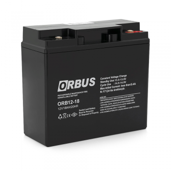  Акумуляторна батарея ORBUS ORB1218 AGM 12V 18 Ah (180 x76x167) 5 kg Q4 / 192 (ORB12-18) 