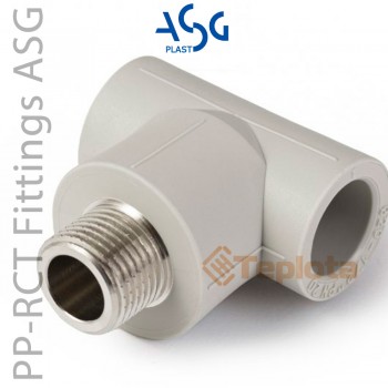  ASG Plast Трійник із металевим різьбленням зовнішнім ASG 40х1 1/4