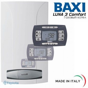  Газовий котел BAXI LUNA 3 COMFORT 240 Fi, двоконтурний 
