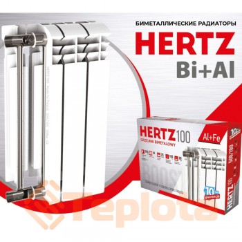  Радіатор біметалевий HERTZ 500/80 (10 секцій) 