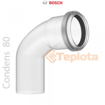  Bosch FC-SE80-87 Коліно (відвід) роздільного димоходу DN80, 87° (Condens), арт. 7738112654, 7719001534 