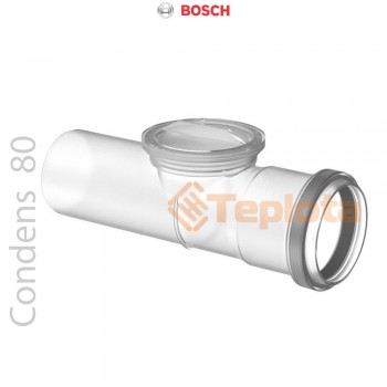  Bosch FC-SR80 Подовжувач роздільного димоходу з ревізійним отвором DN80, 250 мм (Condens), арт. 7738112669, 7719001533 