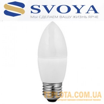 Світлодіодна лампа Светодиодная лампа SVOYA LED-135 Candle 7W 5000K E27 C37 (от 10 штук) 