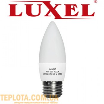 Світлодіодна лампа LUXEL LED C-37 4W E27 4000K (043-NE) 