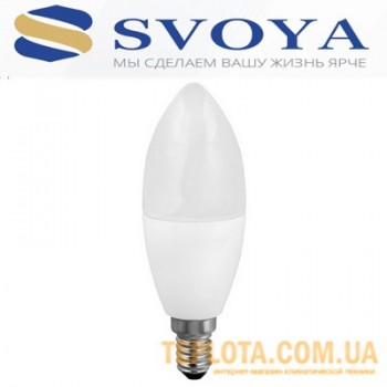Світлодіодна лампа Светодиодная лампа SVOYA LED-133 Candle 7W 3000K E14 C37 (от 10 штук) 