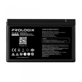  Акумуляторна батарея Prologix 12V 8AH (PL12-8) AGM 