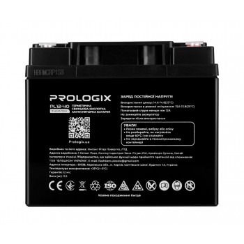  Акумуляторна батарея Prologix 12V 40AH (PL12-40) AGM 