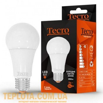 Світлодіодна лампа Tecro LED A60 11W E27 4000K (T-A60-11W-4K-E27) 