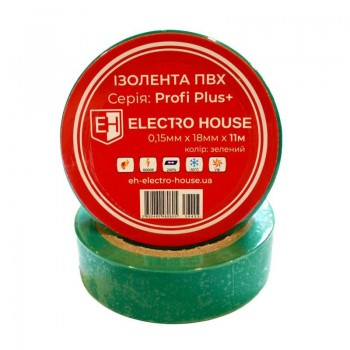  Electro House EH-AHT-1807 Зелена ізоляційна стрічка 11 м 