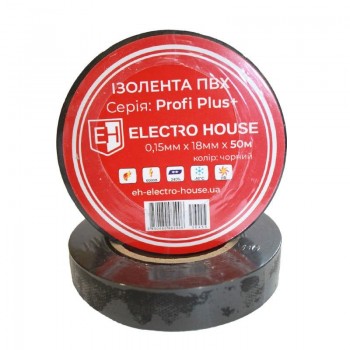 Electro House EH-AHT-1836 Чорна ізоляційна стрічка 50 м 
