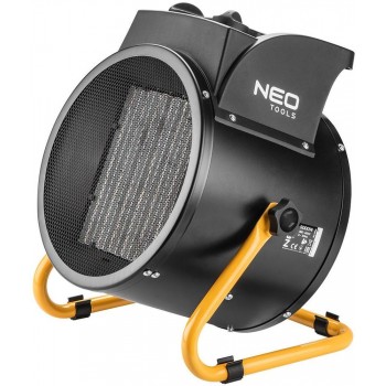  Neo Tools Теплова гармата електрична, 5кВт, 80м кв, 588м куб/год, 380В, керамічний нагрів. елемент (PTC), чорний 