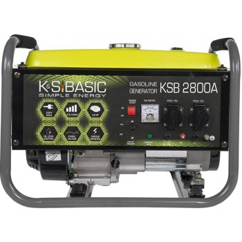  Könner & Söhnen Генератор бензиновый KSB 2800A, 230В, 2.8кВт, ручной запуск, 36.2кг 