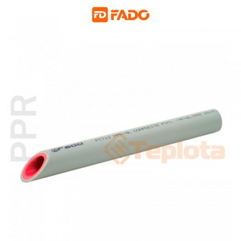  Труба поліпропіленова FADO PP-RCT армована шаром алюмінію (PPR-AL-PPR) PN-25 63х10,5 (Fado PPA63) 