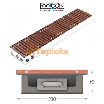  Внутрішньопідлоговий конвектор FanCOil FC 75 - 230x75x3000 