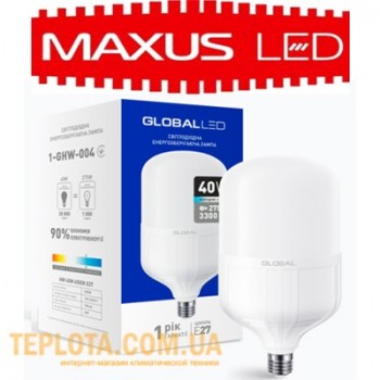 Світлодіодна лампа Светодиодная промышленная лампа Maxus LED Global HW E27 40W 6500K 3300lm (1-GHW-004) 