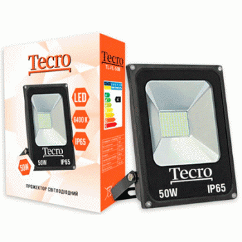  Світлодіодний прожектор Tecro LED 50W 6400K 3500Lm IP65 (TL-FL-50B) 