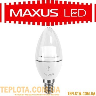 Світлодіодна лампа Maxus LED C37 CL-C 4W 3000K 220V E14 