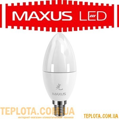 Світлодіодна лампа Maxus LED C37 CL-F 6W 3000K 220V E14 