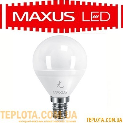 Світлодіодна лампа Maxus LED G45 F 5W 3000K 220V E14 