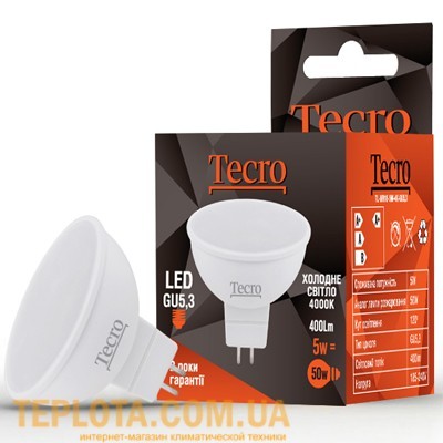 Світлодіодна лампа Tecro LED MR16 5W 4000K GU5.3 