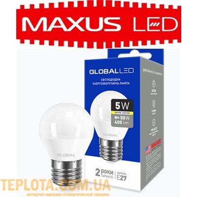 Світлодіодна лампа Maxus LED Global G45 F 5W 3000K 220V E27 AP 