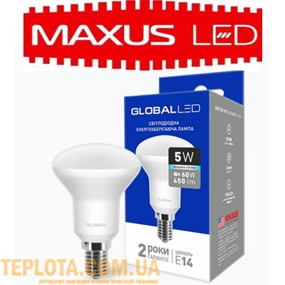 Світлодіодна лампа Maxus LED Global R50 5W 4100K 220V E14 