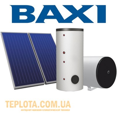  Плоский сонячний колектор Baxi. Геліокомплект для одноконтурного котла. Пакетна пропозиція (200 л. гарячої води на добу) 