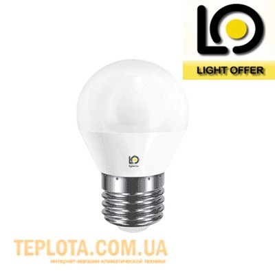 Світлодіодна лампа Lightoffer LED G45 6W 4000K 220V E27 
