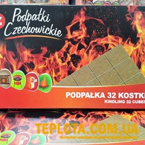  Брикеты для розжига огня Czechowice в картонной упаковке (32 шт.) 