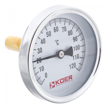  Термометр аксіальний з гільзою занурювальної Koer KT.671A D=63мм 1/2'' (KR2899) 