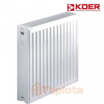  Радіатор сталевий Koer 22x500x400S (772 Вт, 12кг, бічне підкл.), арт. RAD052 