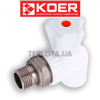  Koer Кран радиаторный угловой 20*1/2, арт. KP0201 