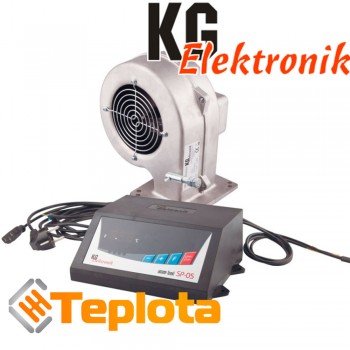  Комплект автоматики KG Elektronik для твердопаливних котлів (блок SP-05+вентилятор DP-02) 