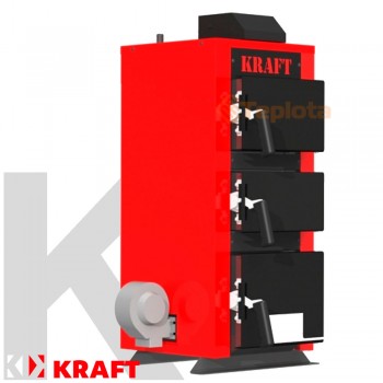  Котел твердопаливний Kraft K 24 кВт з автоматикою (Котел Крафт Модель К)+ подарунок  Безкоштовна доставка   