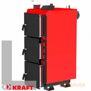  Котел твердопаливний Kraft L 30 кВт з автоматикою (Котел Крафт Л - верхнього горіння)+ подарунок  Безкоштовна доставка   