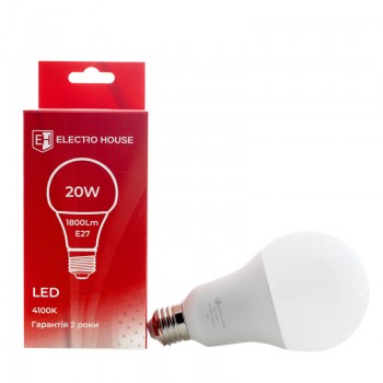Світлодіодна лампа LED лампа A70  E27  20 Вт 4100К Electro House EH-LMP-1402 