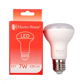 Світлодіодна лампа LED лампа Рефлекторна R63  E27  7 Вт  4100К Electro House EH-LMP-R63 