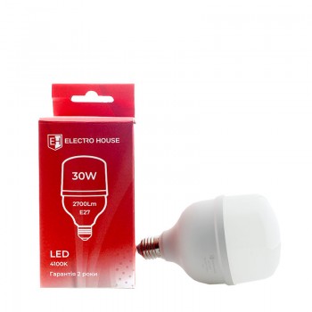Світлодіодна лампа LED лампа Т100  E27  30 Вт  4100К Electro House EH-LMP-1301 
