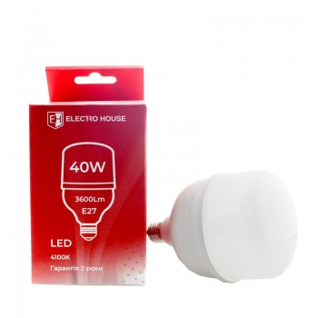 Світлодіодна лампа LED лампа Т120  E27  40 Вт 4100К Electro House EH-LMP-1302 