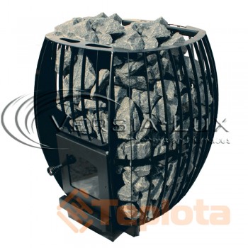  Піч - кам'янка Версія-Люкс Скеля - 20 без виноса, скло 240х360 мм 