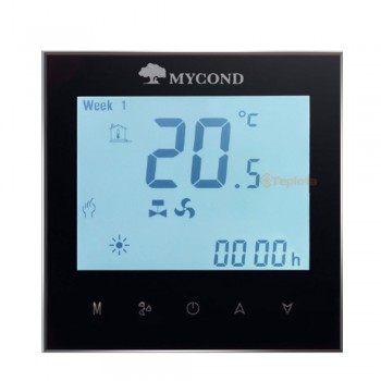  Термостат для фанкойла Mycond MС-TRF-B2F-B-4 (чорний, 2- та 4-трубні системи, Wi-Fi) 